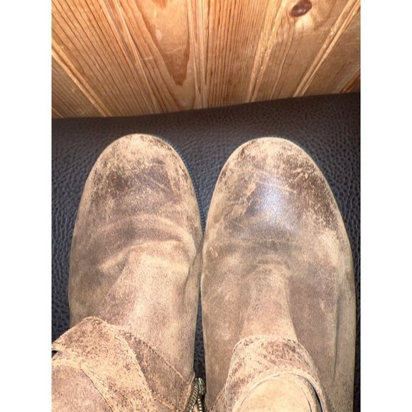 UGG Benson II Brown Leather Side Zip Wool Lined Ankle Boots Women’s Size 8 - Picture 3 of 14